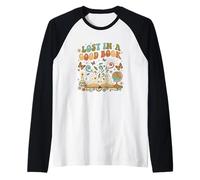 Perdido en un Buen Libro Retro Lectura Estética Camiseta Manga Raglan
