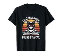Perdido en un Libro Encontrado por entusiastas de la Lectura de un Gato Camiseta