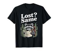 ¿Perdido? Misma Broma de Senderismo Mapache al Aire Libre Divertido Excursionista Camiseta