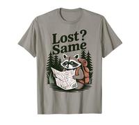 ¿Perdido? Misma Broma de Senderismo Mapache al Aire Libre Divertido Excursionista Camiseta
