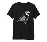 Perdiz Arte Lineal Ornitólogo Camiseta Premium
