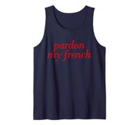 Perdón Mi francés Francés diciendo Francia viajar Camiseta sin Mangas