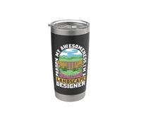 Perdón mi genialidad Soy una cortadora de césped Jardinería Paisajista Vaso térmico de acero inoxidable de doble pared