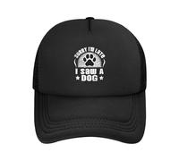 Perdón por Llegar Tarde, Vi Un Perro. Unisex Sombrero Ajustable Gorra De Béisbol Protección Solar Gorra Trucker para Running Senderismo Verano