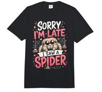 Perdón por Llegar Tarde, Vi Una Araña Linda Y Divertida Comfort Colors Adult Heavyweight T-Shirt