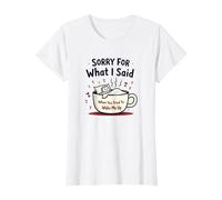 Perdón por lo Que Dije Cuando intentaste despertarme Camiseta, Mujer, Blanco, 3XL