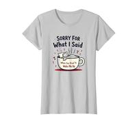 Perdón por lo Que Dije Cuando intentaste despertarme Camiseta, Mujer, Plata, M