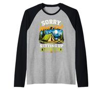 Perdón por lo Que Dije Mientras montaba la Tienda, acampando Camiseta Manga Raglan