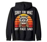 Perdón por lo Que Dijo mi Cara Mapache Animal Mapache dueño Sudadera con Capucha