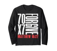 Perdonar 70 x 7 Veces Setenta Veces Siete Jesús Mateo 18:22 Manga Larga