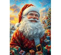 Père Noël Dans le Jardin de Noël Puzzle 1000 Piezas Cartón Grueso para Adultos Y Adolescentes Mitos fantásticos Ocio Doméstico Terapia Relajación Mejor Valorado Idea De Regalo 1000 PCS