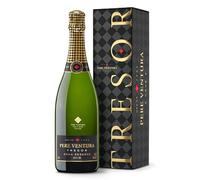 Pere Ventura Tresor Gran Reserva Brut Nature - Espumoso Español Seco con Larga Crianza, Ideal para Servir Frío en Brindis, Aperitivos y Gastronomía Fina