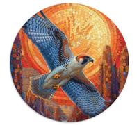 Peregrine Falcon 1000 Piezas Rompecabezas Redondo Creativo Puzzle Regalos Originales Cumpleaños para Adultos 1000pcs (67.5x67.5cm)