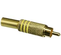 Perel 609056 macho RCA metal, chapado en oro, amarillo
