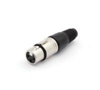 Perel 609226 XLR hembra, 3 pines, niquelado