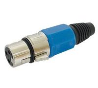 Perel 609247 XLR hembra, 3 pines, color azul