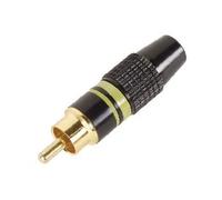 Perel 609479 macho RCA, metal, chapado en oro, tamaño 6 mm, amarillo