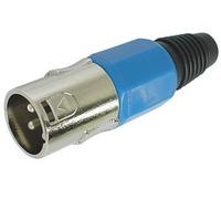Perel 640021 Conector XLR, 3 pines, color azul