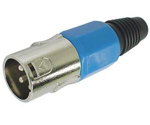 Perel 640021 Conector XLR, 3 pines, color azul