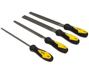 Perel 6776 - Conjunto de 4 limas 0 a 20 cm de acero de 8 "