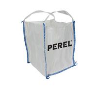 Perel Big bag 300 litros, 300 kg, 65 x 65 x 71 cm, resistente a los rayos UV, 2 asas, saco para escombros y residuos de construcción, polipropileno 120 g/m²