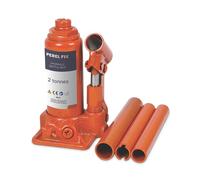 Perel Botella hidráulica CRIC, para automóvil, camión, Furgoneta, 2 toneladas, Acero, Naranja
