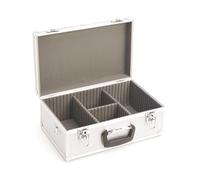 Perel Box para 60 CD, bloqueo de llaves, 2 llaves, aluminio, 424 x 265 x 173 mm