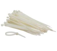 Perel Conjunto de empates de cable de nylon 4.6x120 mm - blanco, resistente a los rayos UV, 100 pcs