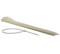 Perel Bridas de nailon blancas, 50 uds, 750 × 8,8 mm, resistentes UV, autoblocantes, 80 kg de tracción, uso intensivo interior y exterior