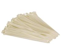 Perel Conjunto de empates de cable de nylon 4.6x200 mm - blanco, resistente a los rayos UV, 100 pcs