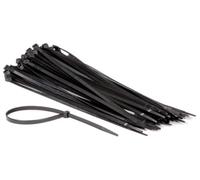 Perel Conjunto de corbatas de cable de nylon 7.6x400 mm - negro, resistente a los rayos UV, 100 piezas