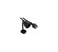 Perel Cable de extensión, H05RR-F 3G2.5, 5 m, 16 A/230 V, 3680 W, Tipo E/F, Schuko, IP44, Caucho, Negro