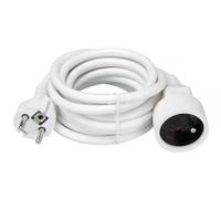 Perel Waytex 51001 - Alargador (Enchufe de 2 Pines, 3 m), Color Blanco