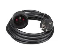 Perel Cable de extensión, H05VV-F 3G1.5, 3 m, 16 A/230 V, 3500 W, Tipo E/F, para Uso Interior, PVC, Negro