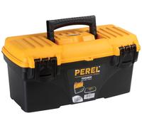 Perel caja de herramientas 16,7l con bandeja extraíble, toolbox de pl