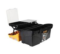 Perel Caja de herramientas, polipropileno, con sistema en voladizo, 1 organizador en la tapa y 2 portavas