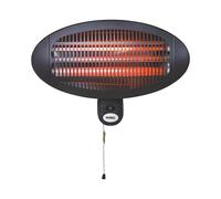 Perel calefactor de terraza 2000w cuarzo, ip34 resistente al agua, mon