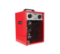 Perel calefactor ventilador eléctrico 3300w, 2 niveles de calor, term