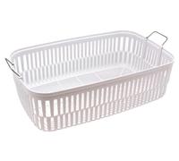 Perel Cesta de Repuesto para Limpiador ultrasónico 6 litros, Cesta INOX con Asas, Malla Fina para Joyas Gafas Herramientas Piezas, Ideal para Objetos Grandes y alargados