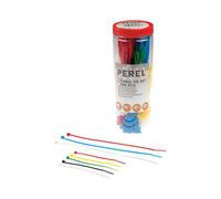 Perel Abrazaderas de nylon con hebilla, varios colores, resistentes a los rayos UV, 300 piezas
