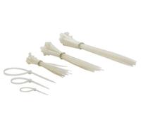 Perel Conjunto de corbatas de cable de nylon, varios tamaños, blanco, resistente a los rayos UV, 75 piezas