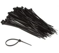 Perel Conjunto de empates de cable de nylon 2.5x100 mm - negro, resistente a los rayos UV, fuertes, 100 pcs