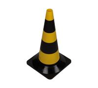 Perel Tools Cono de señalización para delimitación de áreas uso recreativo negro/amarillo 50 cm