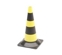 Perel Tools Cono de señalización para delimitación de áreas uso recreativo negro/amarillo 50 cm
