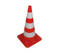 Perel Cono de señalización, para la delimitación de áreas, rojo/blanco, uso recreativo, 75 cm