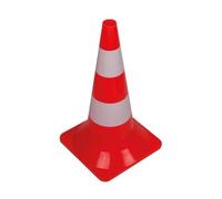 Perel Cono de señalización, para la delimitación de áreas, Rojo/Blanco, Uso recreativo, 50 cm