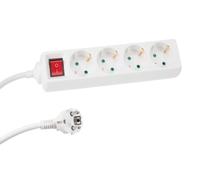 Perel EB4S G 4 - Dispensador de enchufes con interruptor