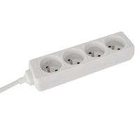 Perel eb4wn-5 base múltiple 5 m 4 salidas ac interior blanco