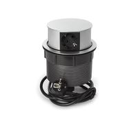 Perel ebp04-g 4-way pop-up desktop enchufe, schuko