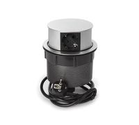 Perel EBP04-G 4-Way Pop-Up Desktop Enchufe, Schuko